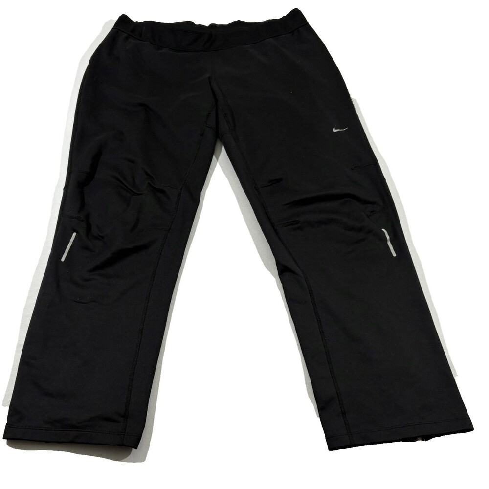 Nike Dri Fit Element Pants Womens Black Thermal Running Athletic 425023-010 Sz L
